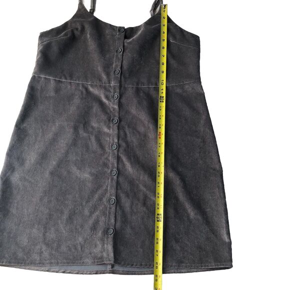 Urban Outfitters Cooperative Velvet Mini Dress Button Front Size Large - Picture 6 of 11